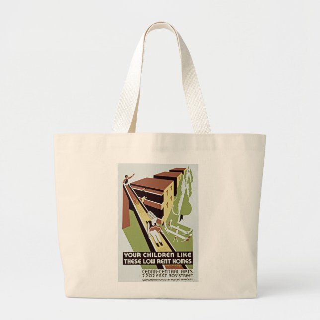 Bolsa Tote Grande Seus Filhos Gostam Dessas Casas De Aluguel Baixo (Frente)