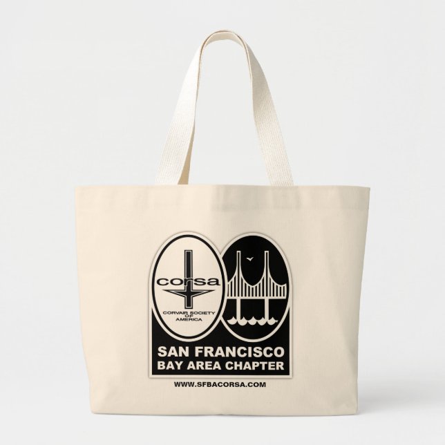 Bolsa Tote Grande SFBA CORSA Canvas Toag personalizável (Frente)