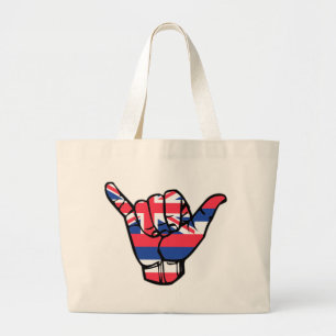 Bolsa Tote Grande Shaka Hawaii Flag