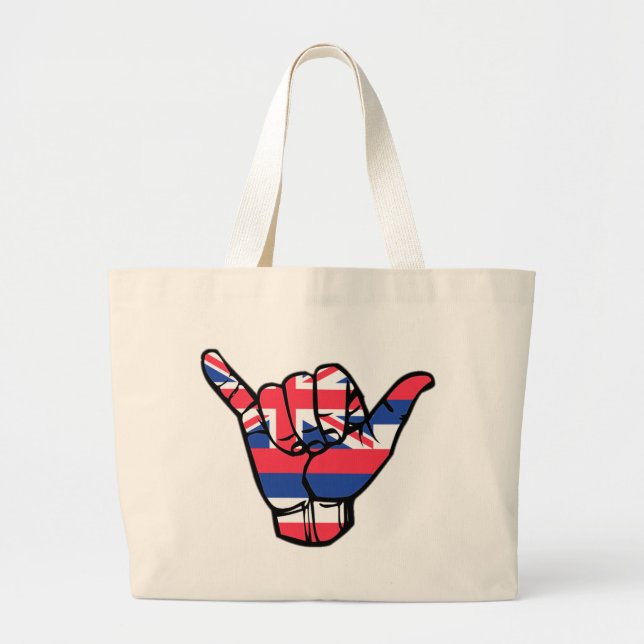 Bolsa Tote Grande Shaka Hawaii Flag (Frente)