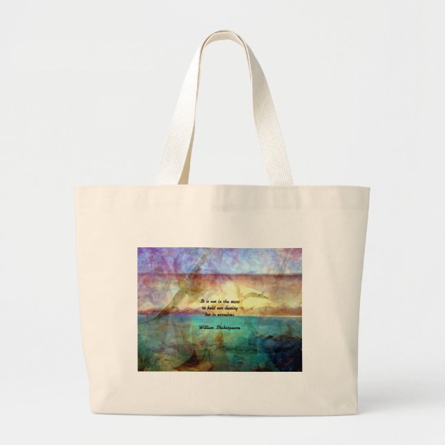 Bolsa Tote Grande Shakespeare Inspirational Cote Sobre Destino (Frente)
