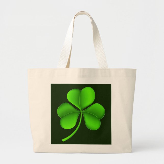 Bolsa Tote Grande Shamrock Verde no Tcnt Verde Escuro (Frente)