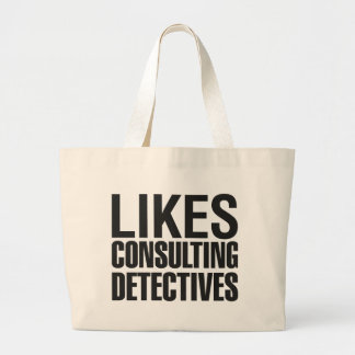 BOLSA TOTE GRANDE SHERLOCK GOSTA DE CONSULTAR DETETIVES