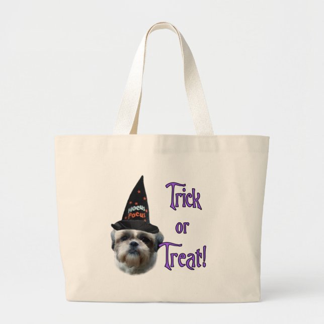 Bolsa Tote Grande Shih Tzu Trick (Frente)