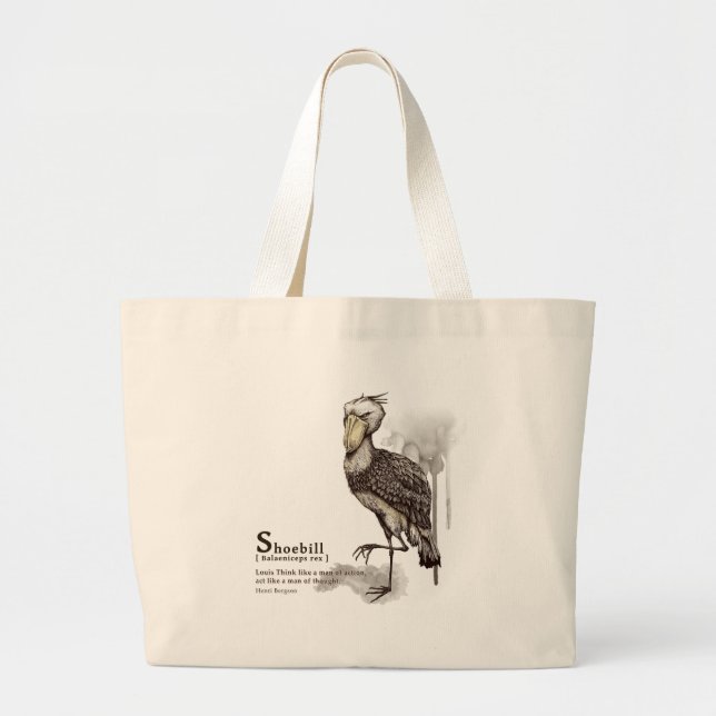 Bolsa Tote Grande shoebill - mocha (Frente)