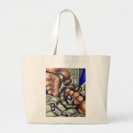 Bolsa Tote Grande Shoestrings e dedos do pé do saco…