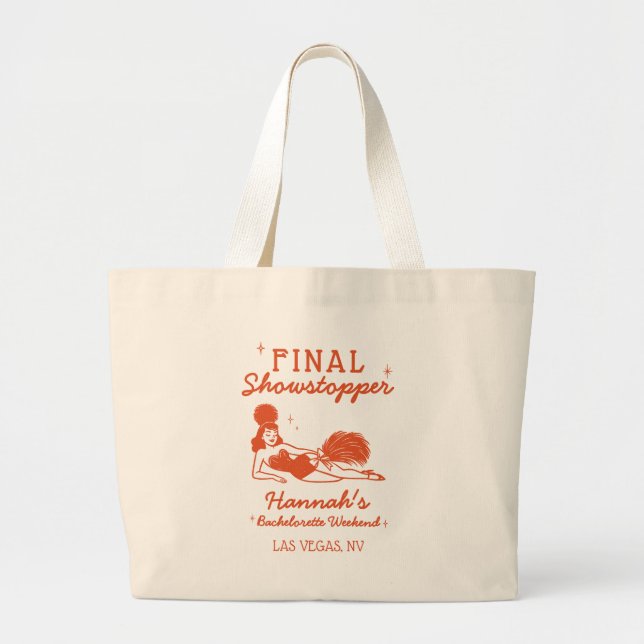 Bolsa Tote Grande Showgirl Final Showstopper Bachelorette (Frente)