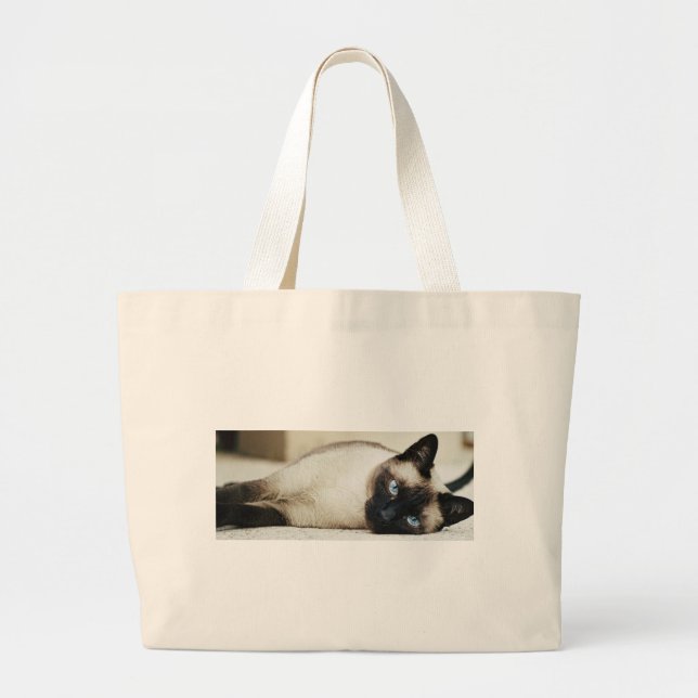 Bolsa Tote Grande Siamese Cat (Frente)