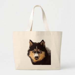 Bolsa Tote Grande Siberian Husky