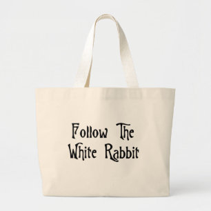 Bolsa Tote Grande Siga o coelho branco