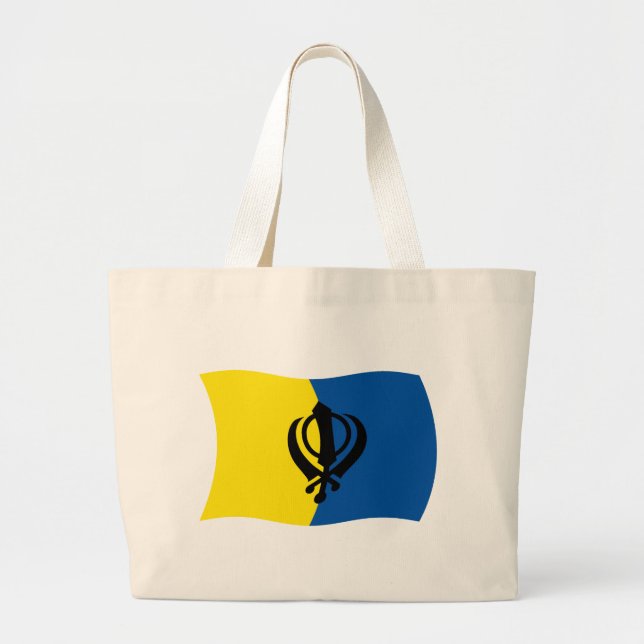 Bolsa Tote Grande Sikhism Flag Tote Bag (Frente)
