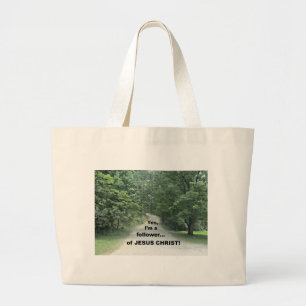 Bolsa Tote Grande Sim, sou um seguidor...do CRISTO JESUS!