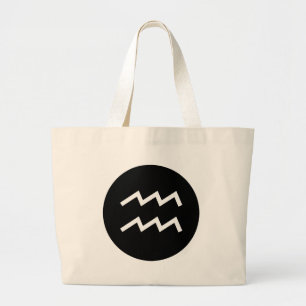 Bolsa Tote Grande Símbolo Aquário