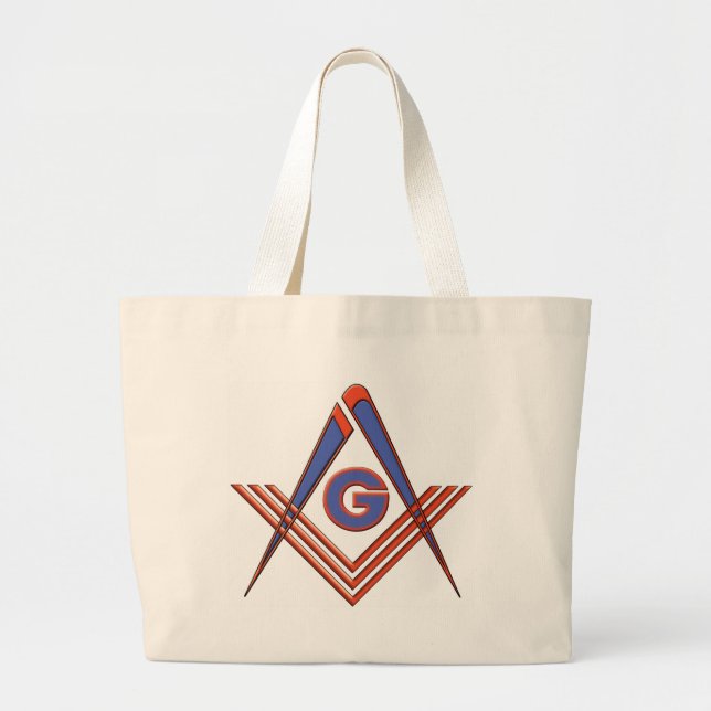 Bolsa Tote Grande Símbolo de Freemason (Frente)