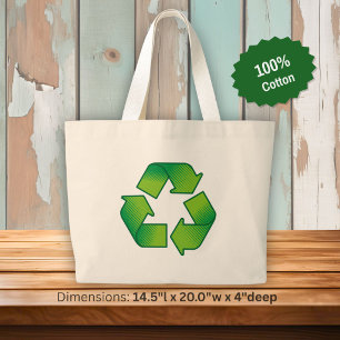 Bolsa Tote Grande Símbolo do reciclagem