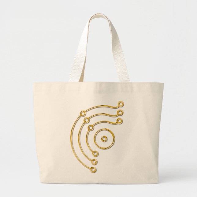 Bolsa Tote Grande Símbolo RUNA / DOURADO (Frente)