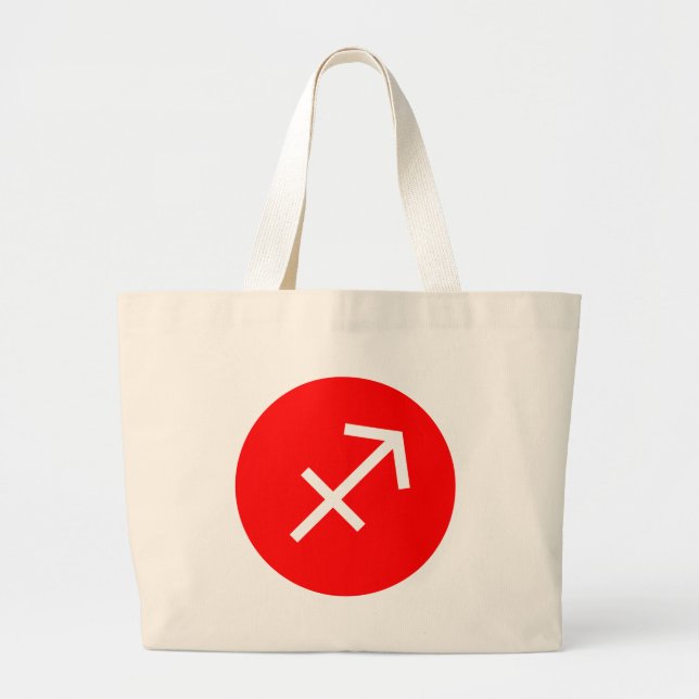 Bolsa Tote Grande Símbolo Sagittarius (Frente)