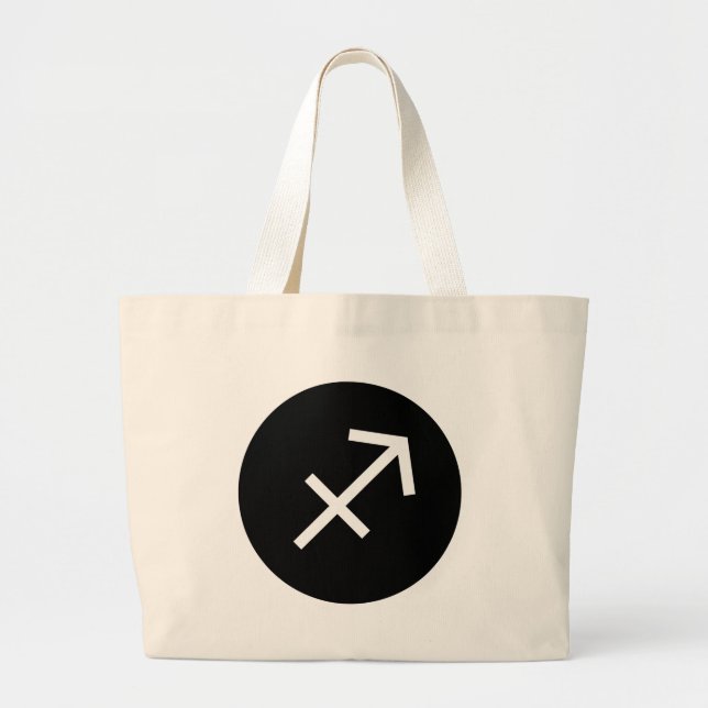 Bolsa Tote Grande Símbolo Sagittarius (Frente)