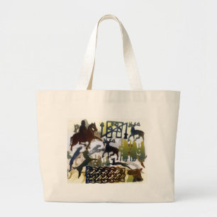 Bolsa Tote Grande Símbolos e laço Pictish