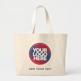 Bolsa Tote Grande Simple Cotton Logo Text Business
