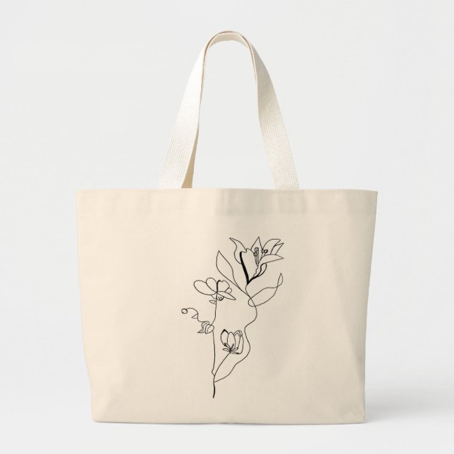 Bolsa Tote Grande Simplesmente Floral (Frente)
