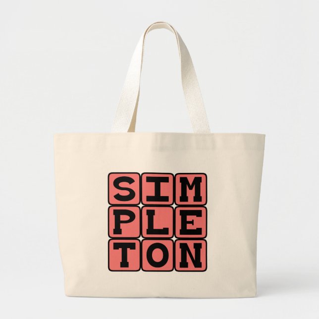 Bolsa Tote Grande Simplório, Pessoa Simples (Frente)