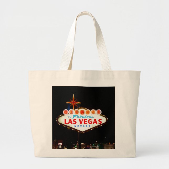 Bolsa Tote Grande Sinal de Vegas Lit Up (Frente)
