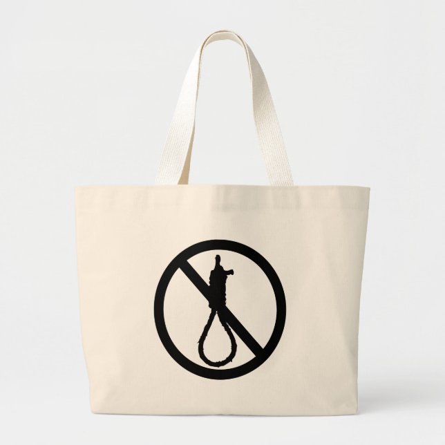 Bolsa Tote Grande Sinal Sem Pena de Morte (Frente)