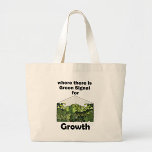 Bolsa Tote Grande Sinal Verde de Estufa para Abertura do Jardim de C