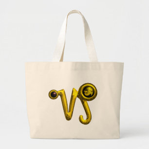 BOLSA TOTE GRANDE SINAL ZODIAC JUWEL DOURADO DA CAPRICORN