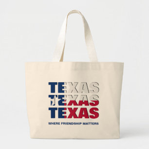 Bolsa Tote Grande SINALIZADOR DE TEXAS Personalizado Patriótico