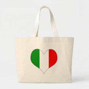 Bolsa Tote Grande Sinalizador italiano Heart