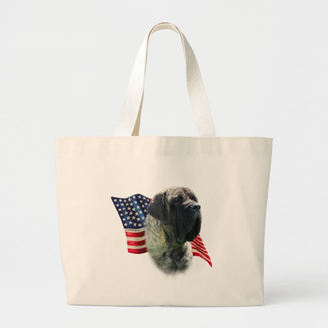 Bolsa Tote Grande Sinalizador Mastiff (brindle) (Frente)