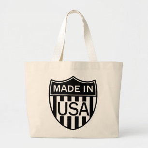Bolsa Tote Grande Sindicato De Vintagem Patriótico Feito Na América