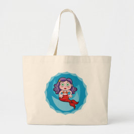 Bolsa Tote Grande Sirenita de Linda. Sirena, sirena