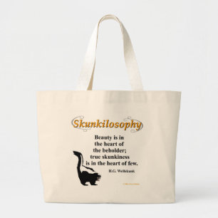 Bolsa Tote Grande Skunkilosofia: verdadeira malícia, grande saco de