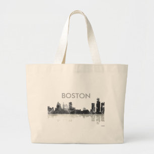 Bolsa Tote Grande SKYLINE de BOSTON MASSACHUSETTS - sacola enorme