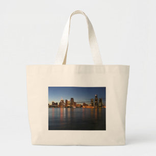 Bolsa Tote Grande Skyline de Detroit