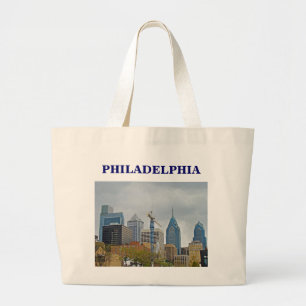 Bolsa Tote Grande Skyline de Philadelphfia da caminhada do rio