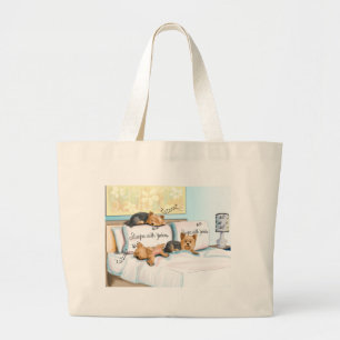 Bolsa Tote Grande Sleeps with Yorkies