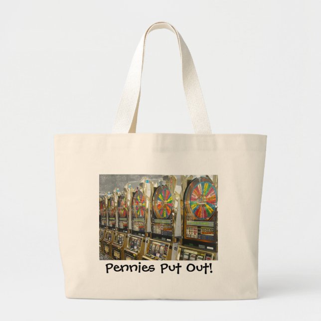 Bolsa Tote Grande Slots/ Pennies de Las Vegas Colocados (Frente)