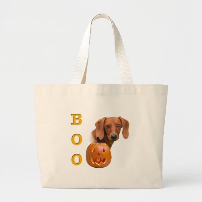 Bolsa Tote Grande Smooth Dachshund Boo (Frente)
