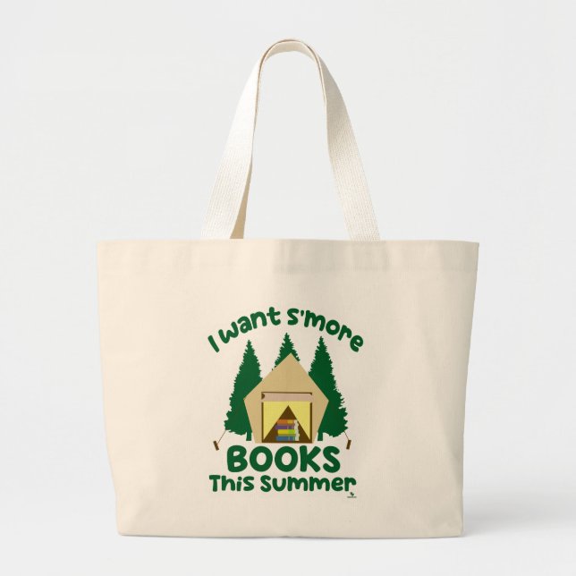 Bolsa Tote Grande Smore Books For Summer Reading Season (Frente)