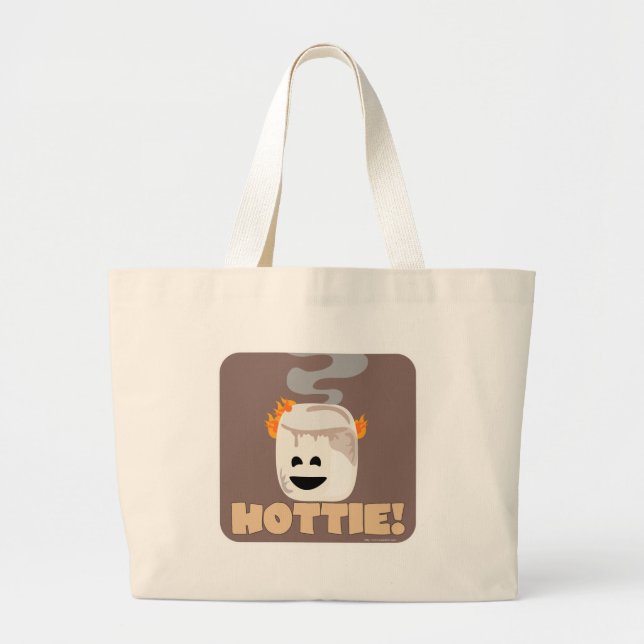 Bolsa Tote Grande Smore Marshmallow Burning Hottie Engraçado Cartogr (Frente)
