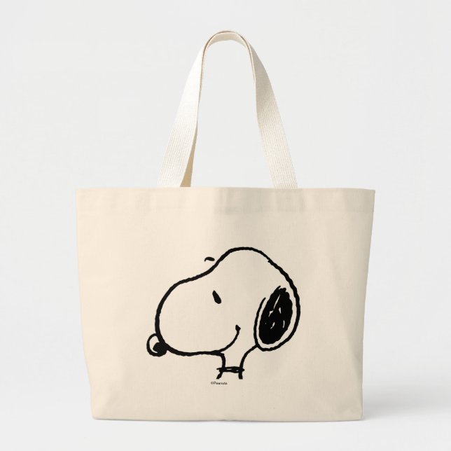 Bolsa Tote Grande Snoopy Smile Giggle Laugh (Frente)