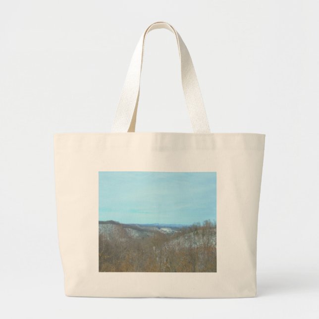 Bolsa Tote Grande Snowy Mountain West Virginia Overlook (Frente)