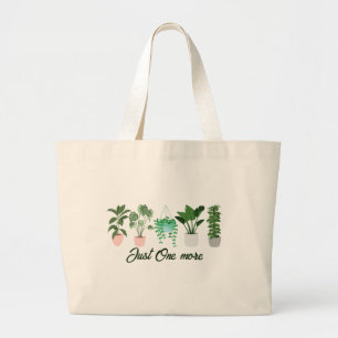 Bolsa Tote Grande Só Mais Uma Planta Saco de Compras Engraçado