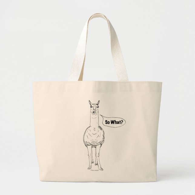 Bolsa Tote Grande "So What?" Llama Toto Bag (Frente)