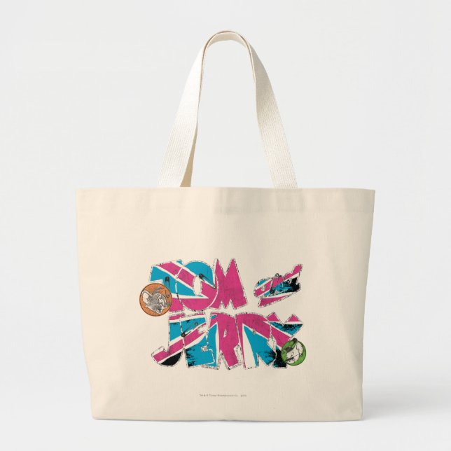 Bolsa Tote Grande Sobrecarga de Tom e Jerry UK (Frente)