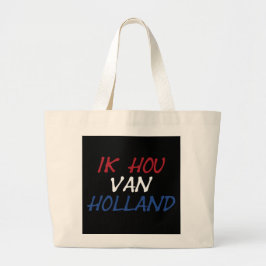 Bolsa Tote Grande Sobreposição Ik Hou Van Holland em jtcnt preto